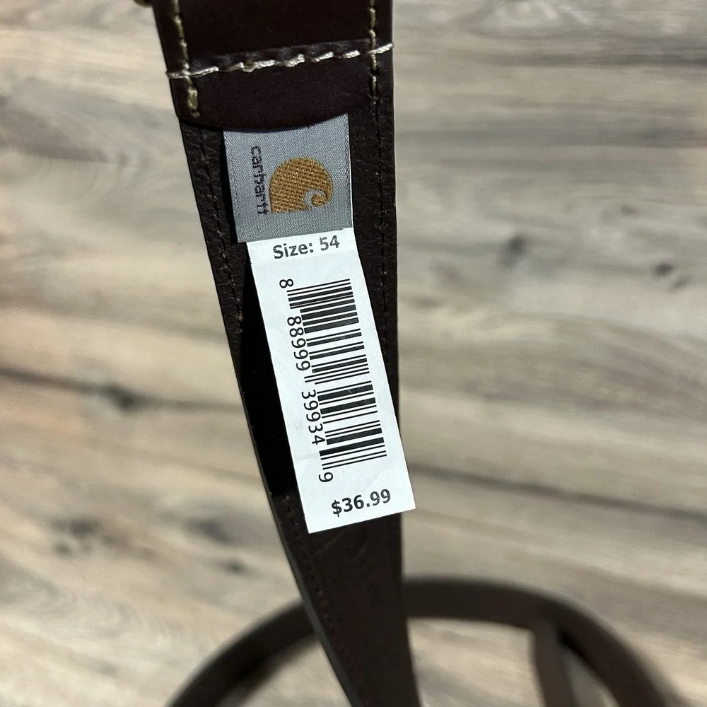 CARHARTT MEN'S BELT - SIZE: 54 BROWN W85511-M